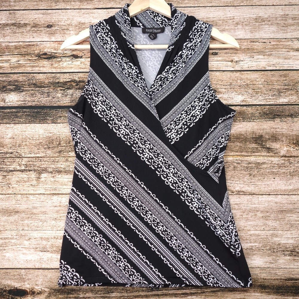 White House Black Market Women's Size Small Printed Tank Blouse